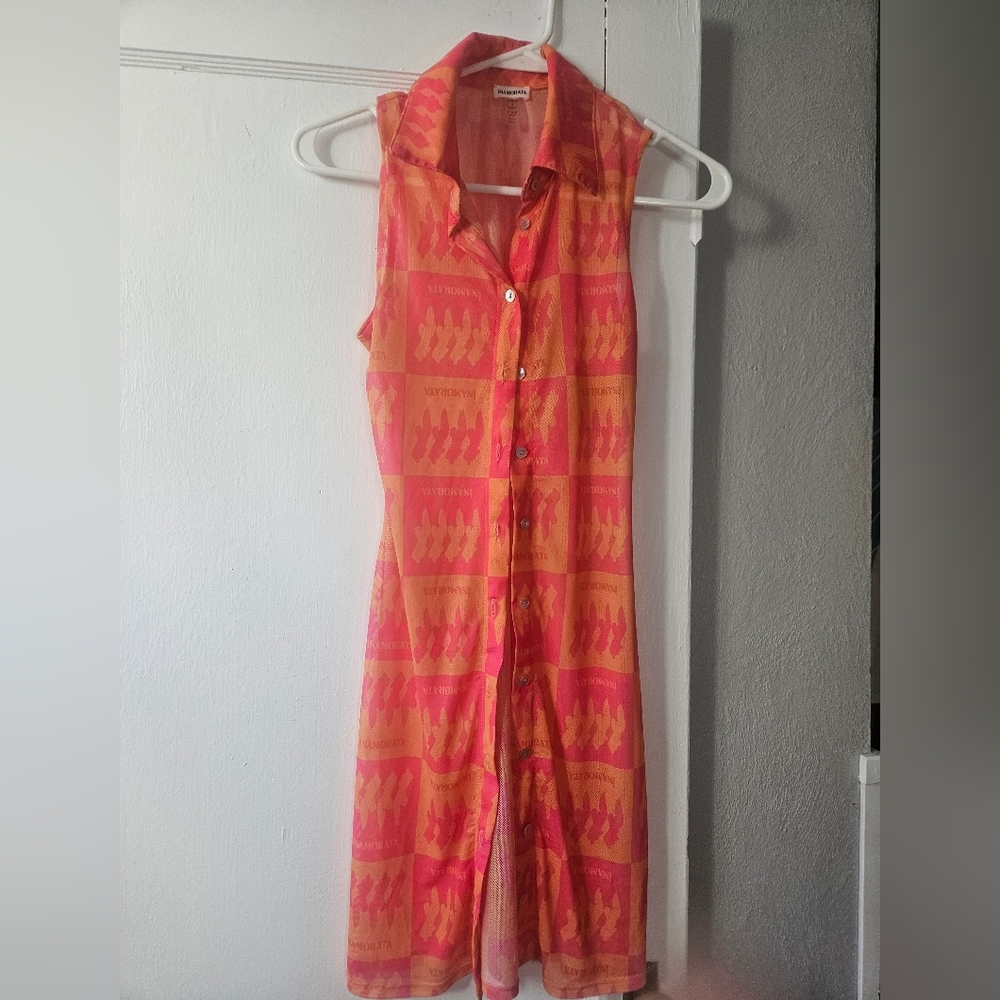 Inamorata sheer dress or swim cover up, size S, like new, Emily Ratajowski brand